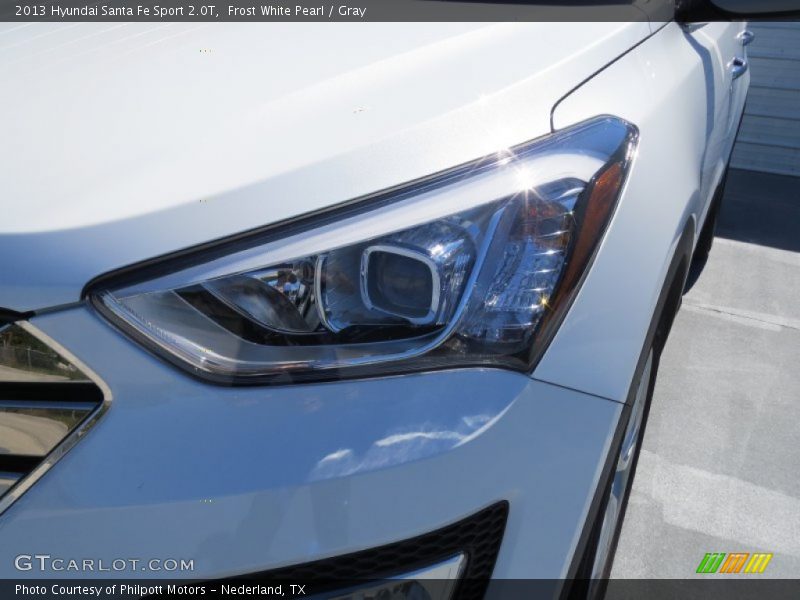 Frost White Pearl / Gray 2013 Hyundai Santa Fe Sport 2.0T