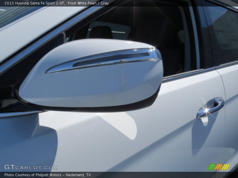 Frost White Pearl / Gray 2013 Hyundai Santa Fe Sport 2.0T