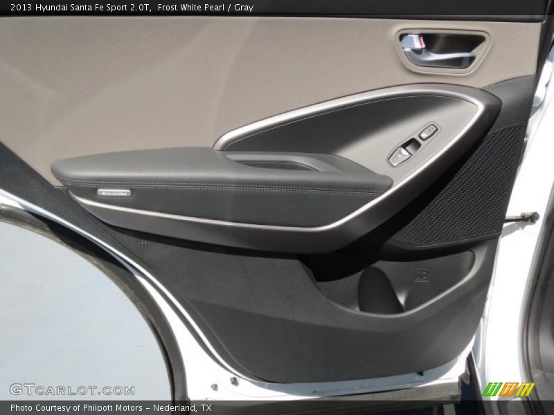 Frost White Pearl / Gray 2013 Hyundai Santa Fe Sport 2.0T