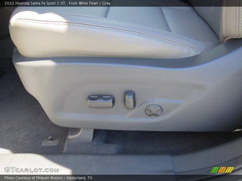 Frost White Pearl / Gray 2013 Hyundai Santa Fe Sport 2.0T