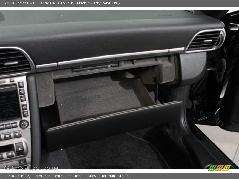 Black / Black/Stone Grey 2008 Porsche 911 Carrera 4S Cabriolet