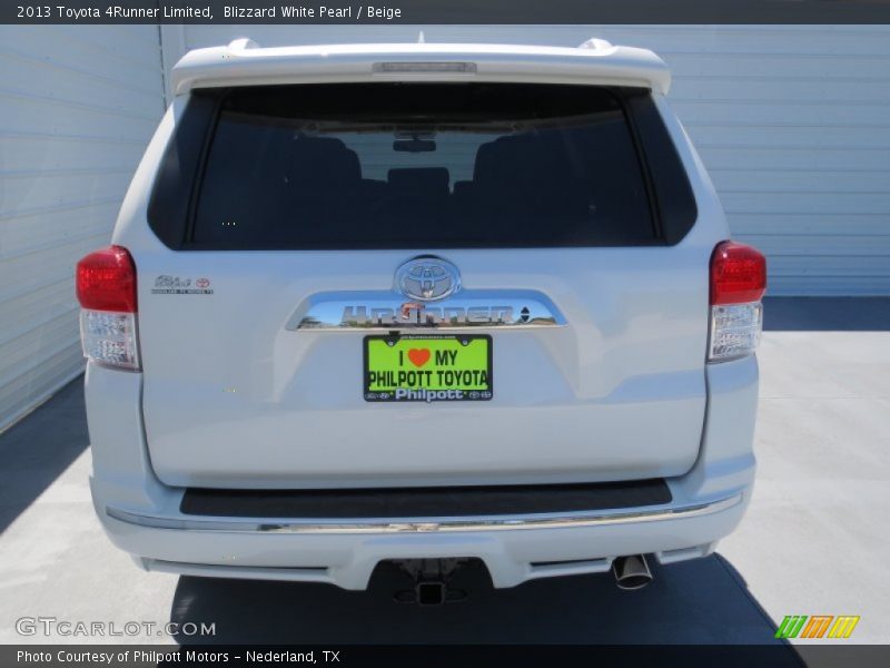 Blizzard White Pearl / Beige 2013 Toyota 4Runner Limited