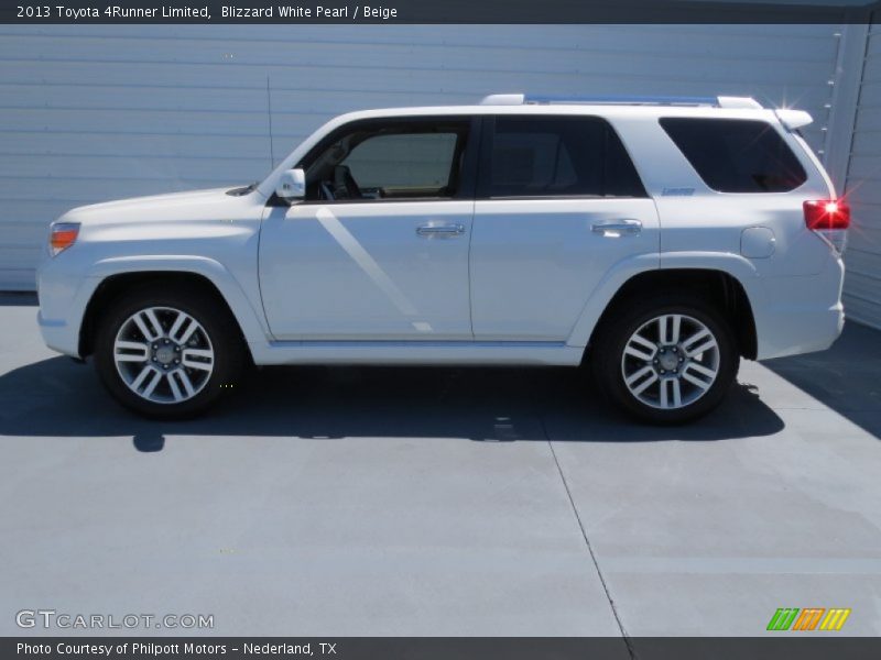 Blizzard White Pearl / Beige 2013 Toyota 4Runner Limited