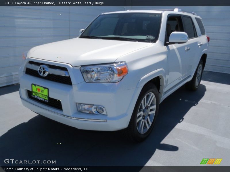 Blizzard White Pearl / Beige 2013 Toyota 4Runner Limited