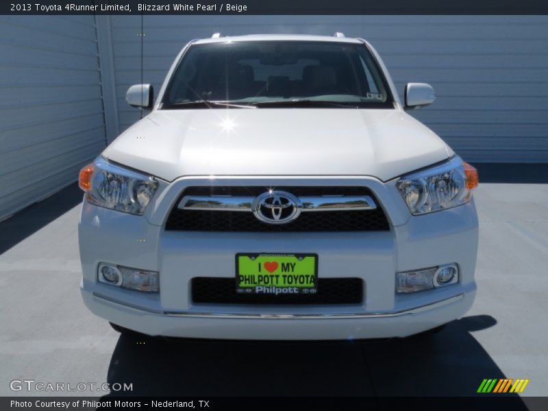 Blizzard White Pearl / Beige 2013 Toyota 4Runner Limited