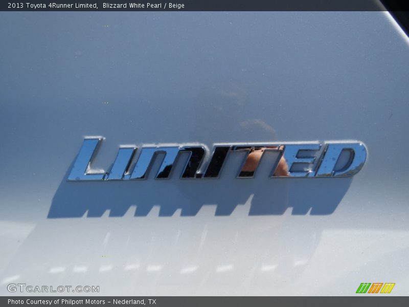 Blizzard White Pearl / Beige 2013 Toyota 4Runner Limited