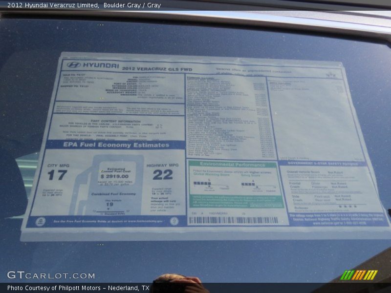 Boulder Gray / Gray 2012 Hyundai Veracruz Limited