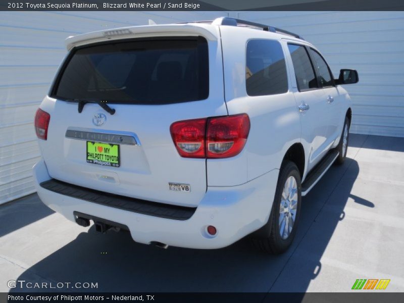 Blizzard White Pearl / Sand Beige 2012 Toyota Sequoia Platinum
