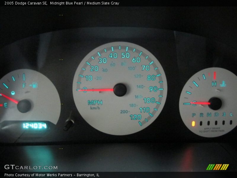 Midnight Blue Pearl / Medium Slate Gray 2005 Dodge Caravan SE