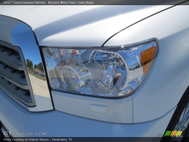 Blizzard White Pearl / Sand Beige 2012 Toyota Sequoia Platinum