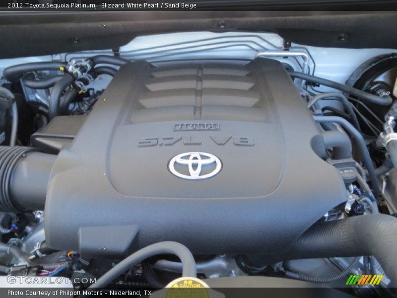 Blizzard White Pearl / Sand Beige 2012 Toyota Sequoia Platinum
