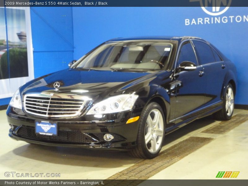 Black / Black 2009 Mercedes-Benz S 550 4Matic Sedan