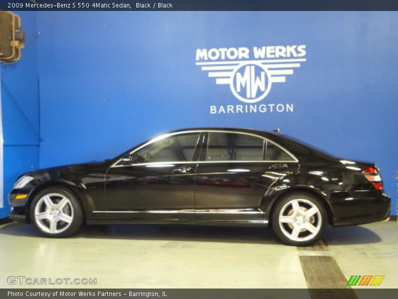 Black / Black 2009 Mercedes-Benz S 550 4Matic Sedan