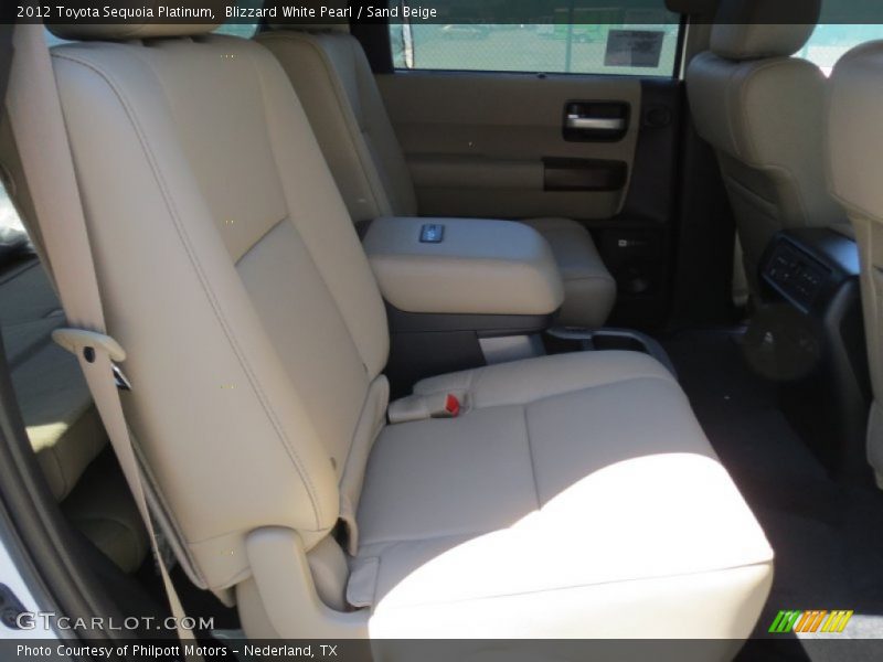 Blizzard White Pearl / Sand Beige 2012 Toyota Sequoia Platinum