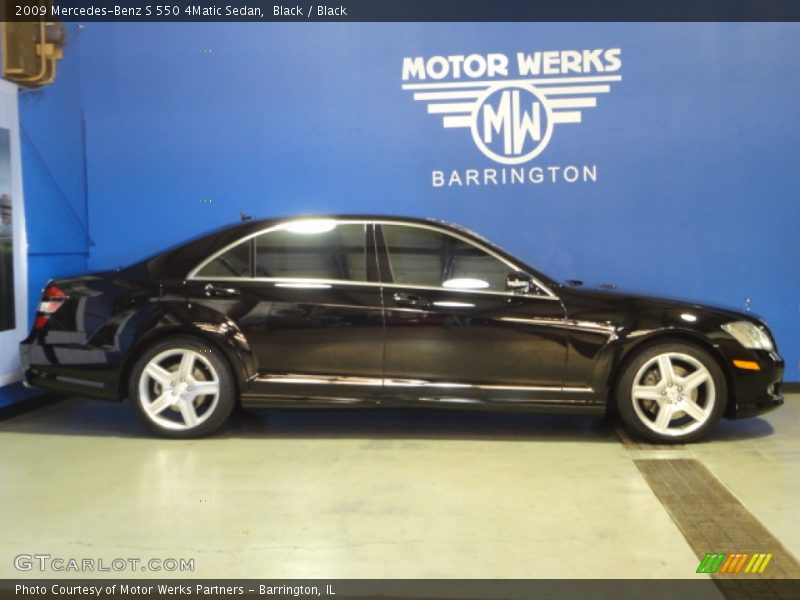 Black / Black 2009 Mercedes-Benz S 550 4Matic Sedan