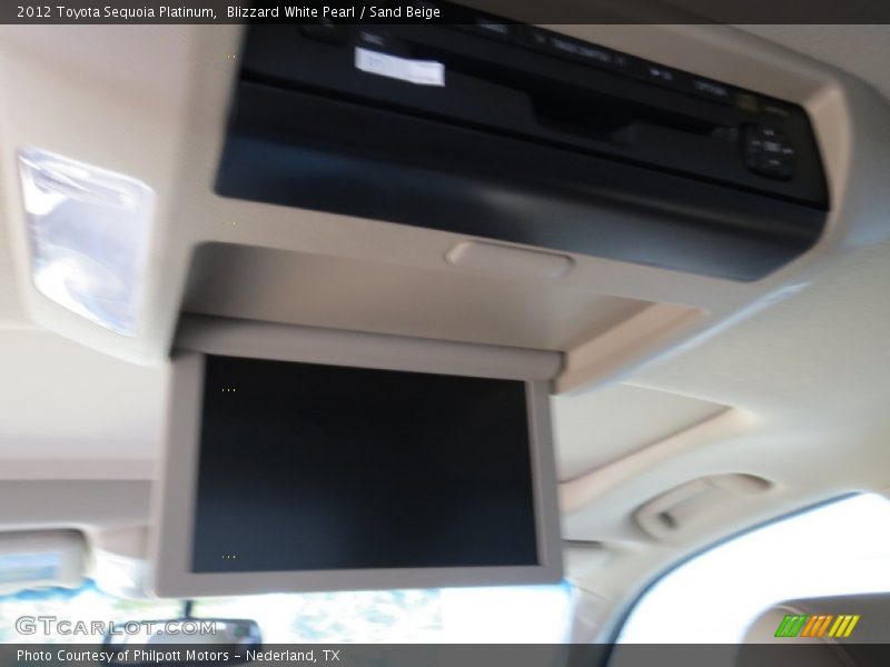 Blizzard White Pearl / Sand Beige 2012 Toyota Sequoia Platinum