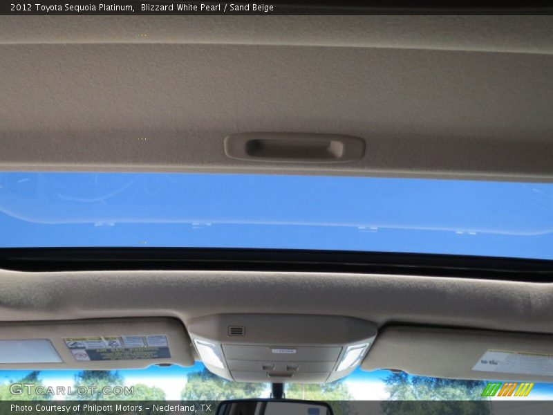 Blizzard White Pearl / Sand Beige 2012 Toyota Sequoia Platinum