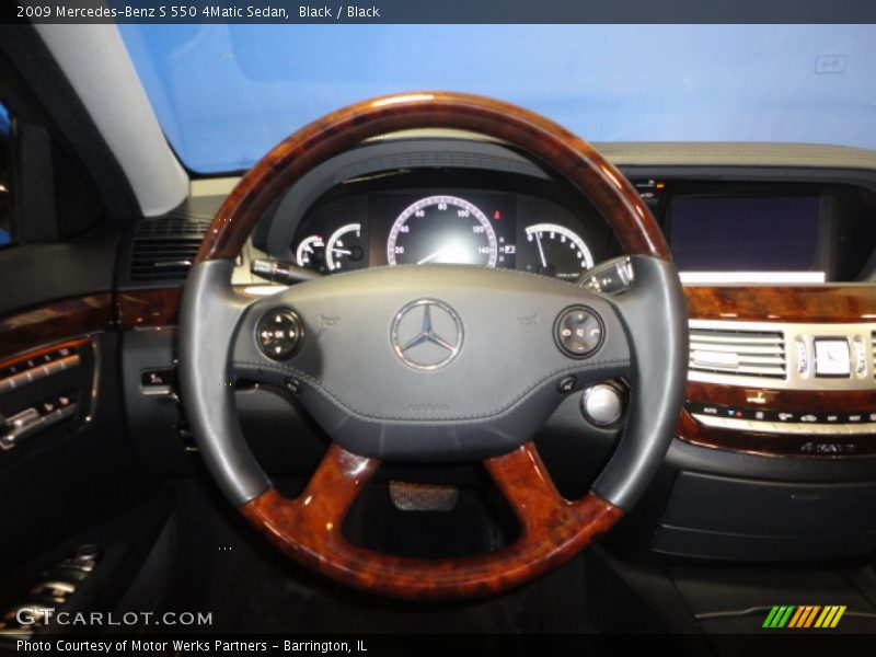 Black / Black 2009 Mercedes-Benz S 550 4Matic Sedan