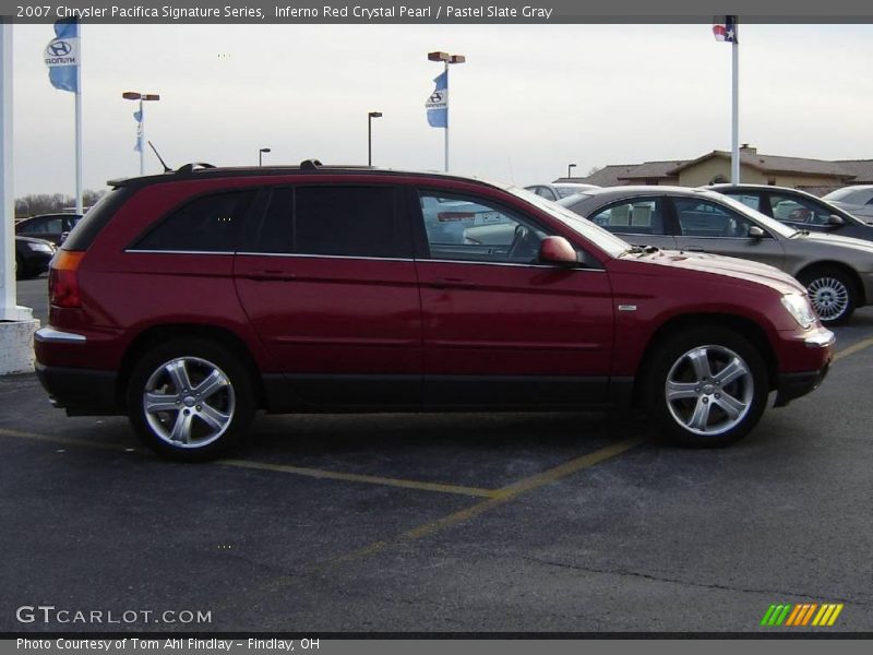 Inferno Red Crystal Pearl / Pastel Slate Gray 2007 Chrysler Pacifica Signature Series