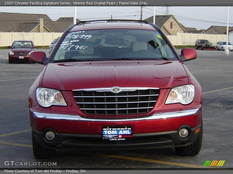 Inferno Red Crystal Pearl / Pastel Slate Gray 2007 Chrysler Pacifica Signature Series