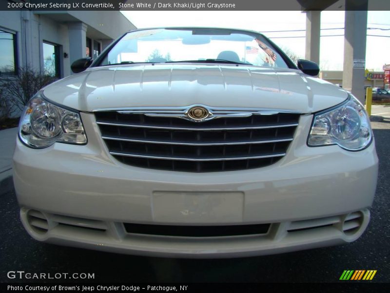 Stone White / Dark Khaki/Light Graystone 2008 Chrysler Sebring LX Convertible
