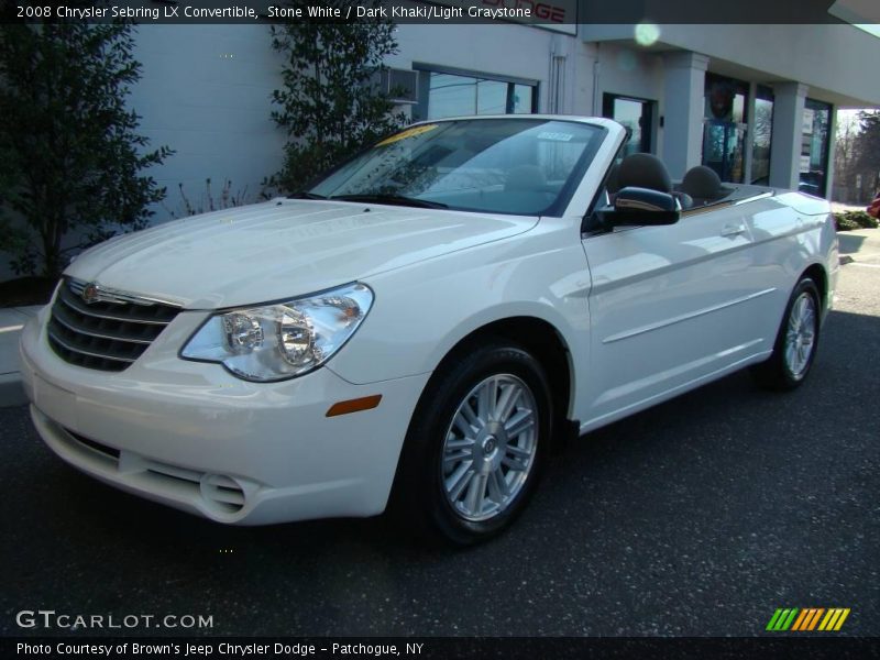 Stone White / Dark Khaki/Light Graystone 2008 Chrysler Sebring LX Convertible