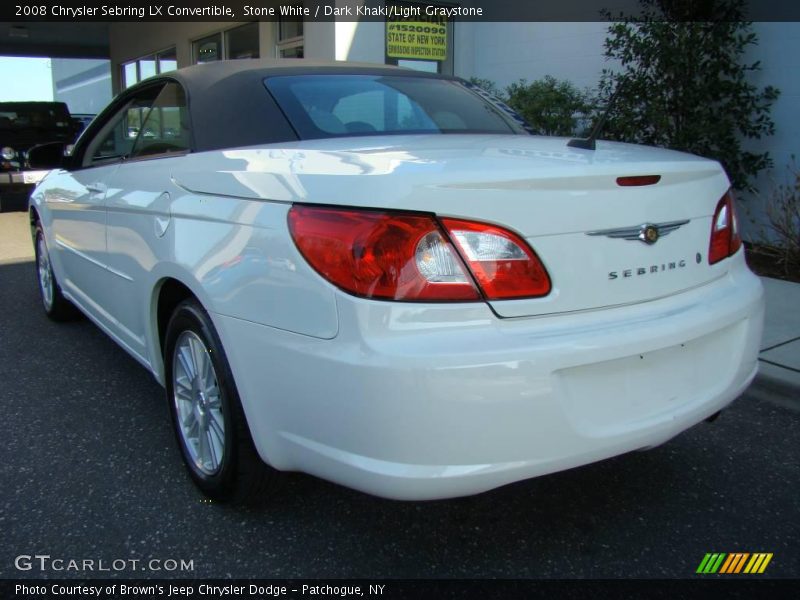 Stone White / Dark Khaki/Light Graystone 2008 Chrysler Sebring LX Convertible