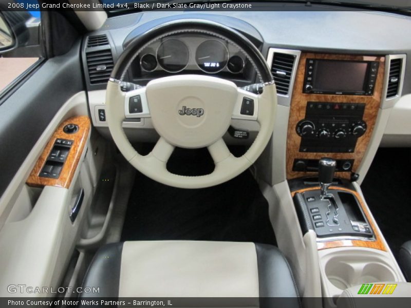 Black / Dark Slate Gray/Light Graystone 2008 Jeep Grand Cherokee Limited 4x4