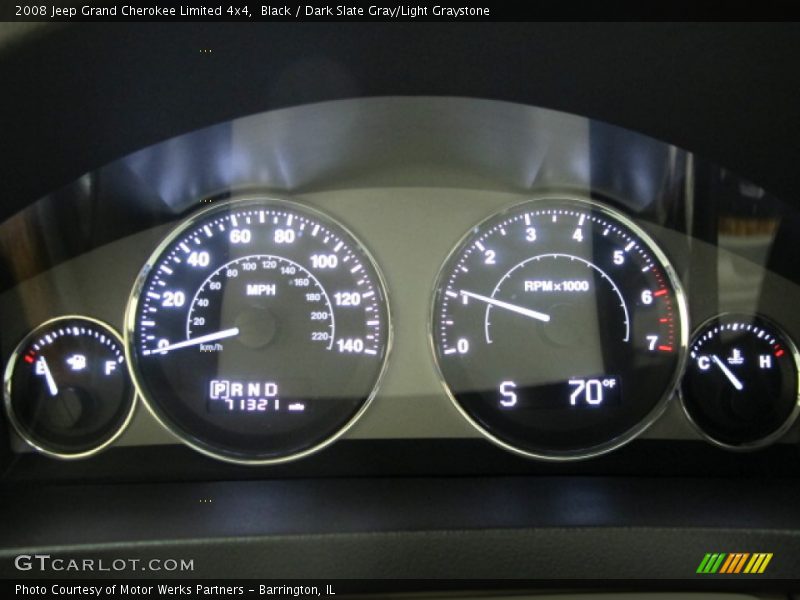 Black / Dark Slate Gray/Light Graystone 2008 Jeep Grand Cherokee Limited 4x4