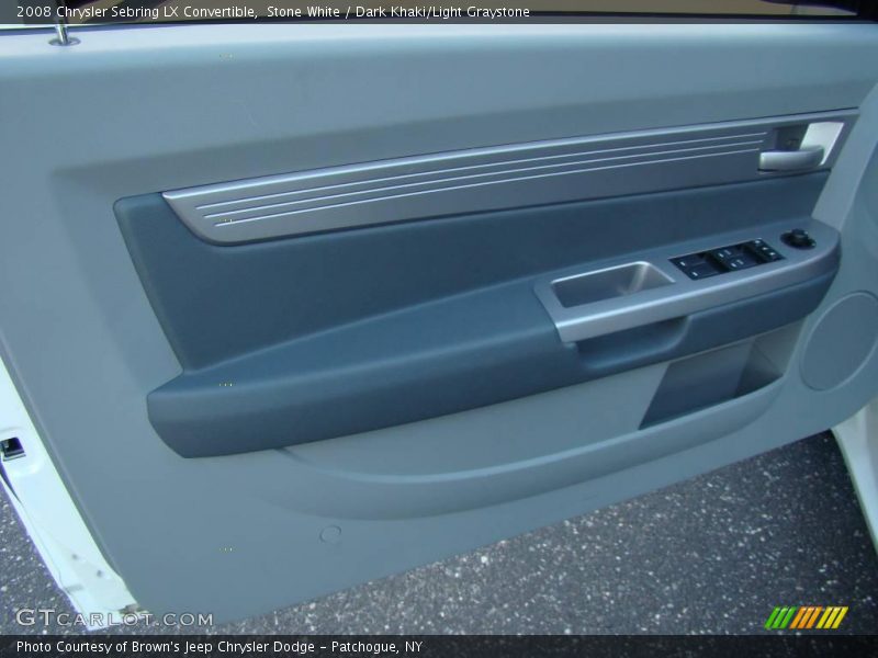 Stone White / Dark Khaki/Light Graystone 2008 Chrysler Sebring LX Convertible