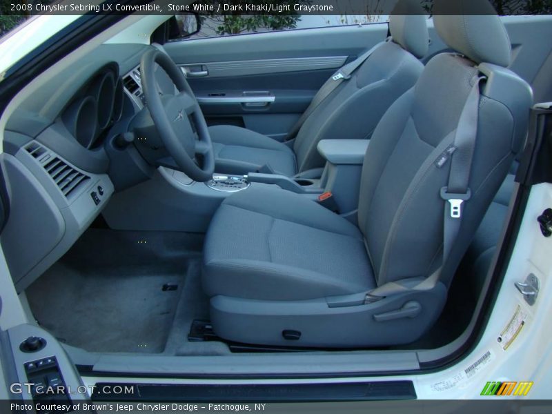 Stone White / Dark Khaki/Light Graystone 2008 Chrysler Sebring LX Convertible
