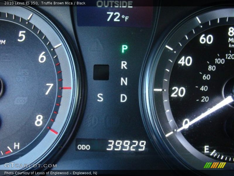 Truffle Brown Mica / Black 2010 Lexus ES 350