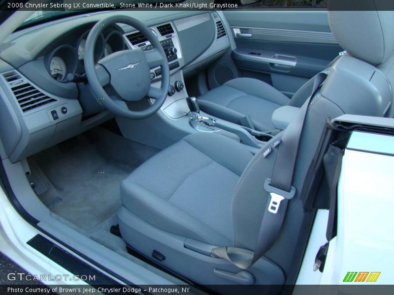 Stone White / Dark Khaki/Light Graystone 2008 Chrysler Sebring LX Convertible