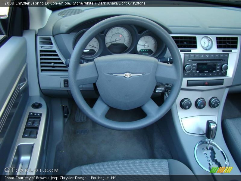 Stone White / Dark Khaki/Light Graystone 2008 Chrysler Sebring LX Convertible