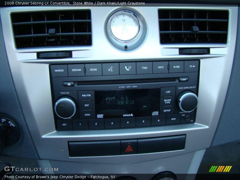 Stone White / Dark Khaki/Light Graystone 2008 Chrysler Sebring LX Convertible