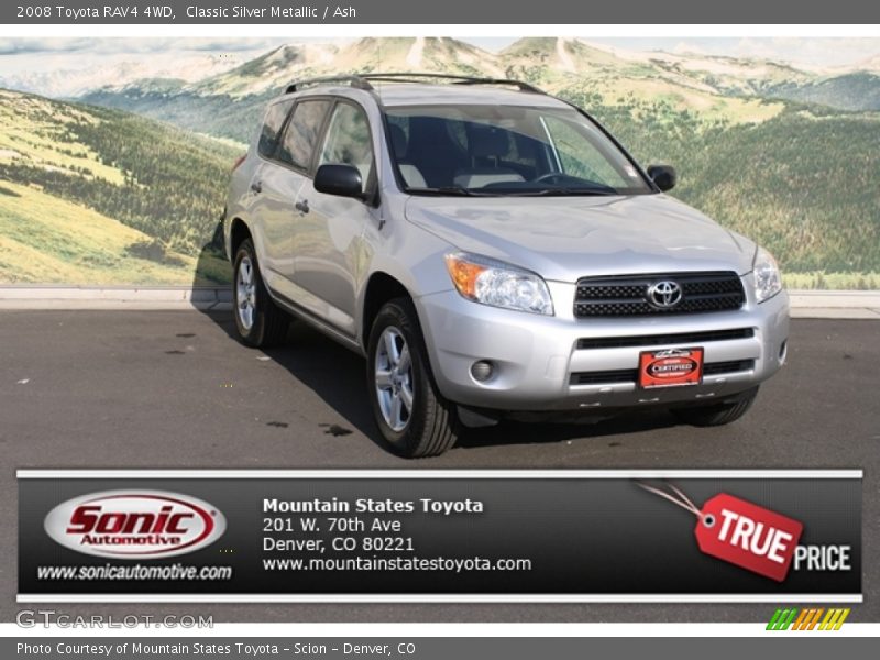 Classic Silver Metallic / Ash 2008 Toyota RAV4 4WD
