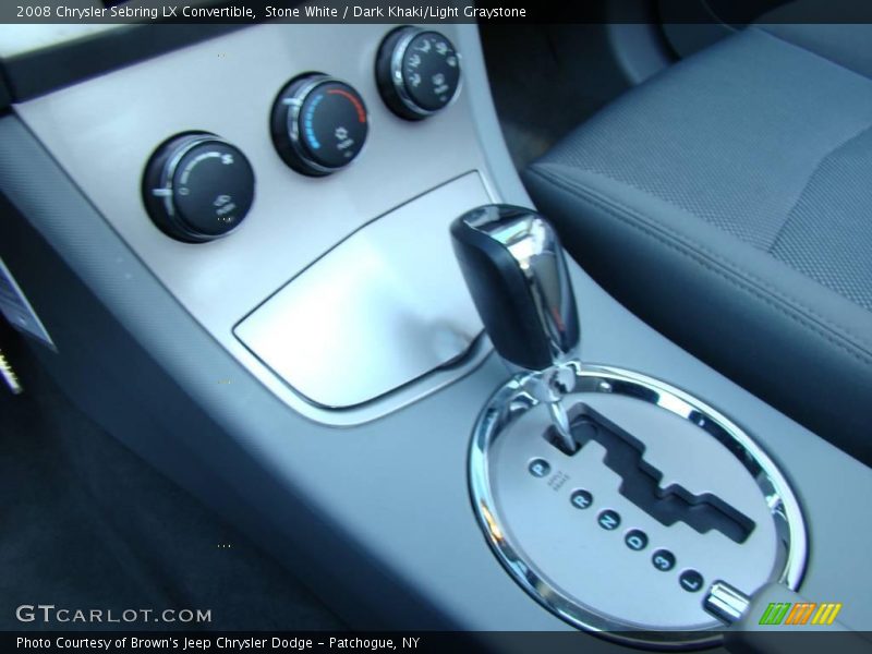 Stone White / Dark Khaki/Light Graystone 2008 Chrysler Sebring LX Convertible