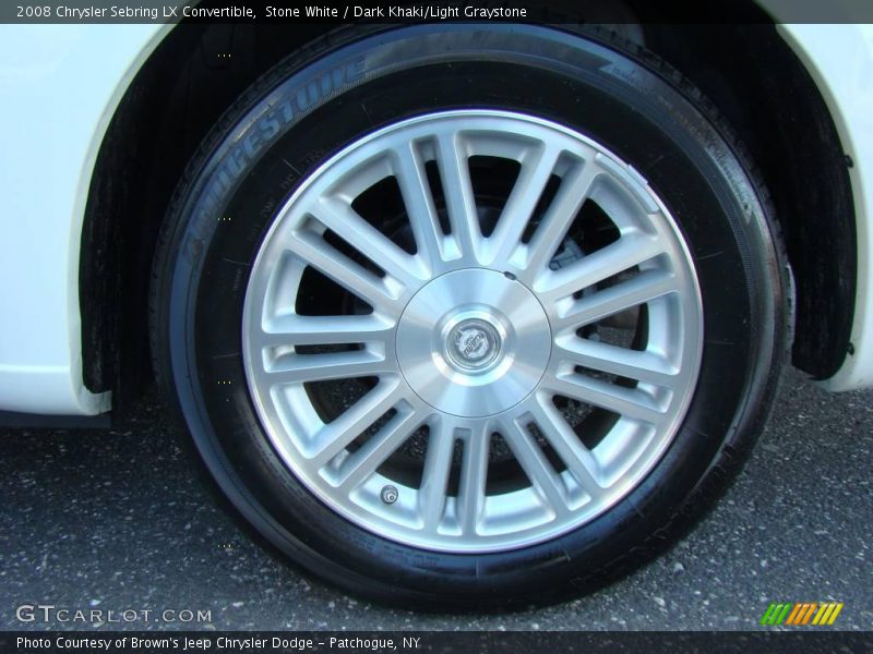 Stone White / Dark Khaki/Light Graystone 2008 Chrysler Sebring LX Convertible