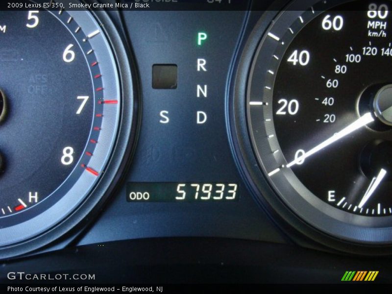 Smokey Granite Mica / Black 2009 Lexus ES 350