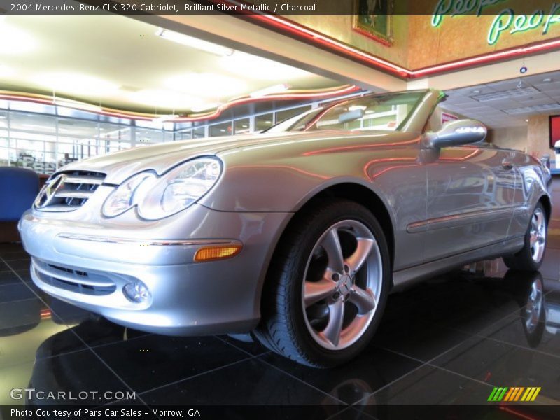 Brilliant Silver Metallic / Charcoal 2004 Mercedes-Benz CLK 320 Cabriolet