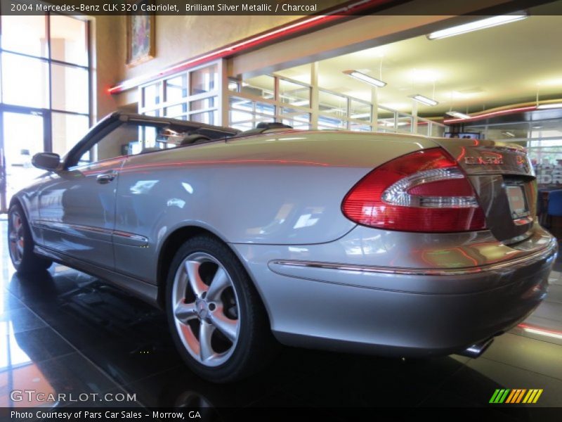 Brilliant Silver Metallic / Charcoal 2004 Mercedes-Benz CLK 320 Cabriolet