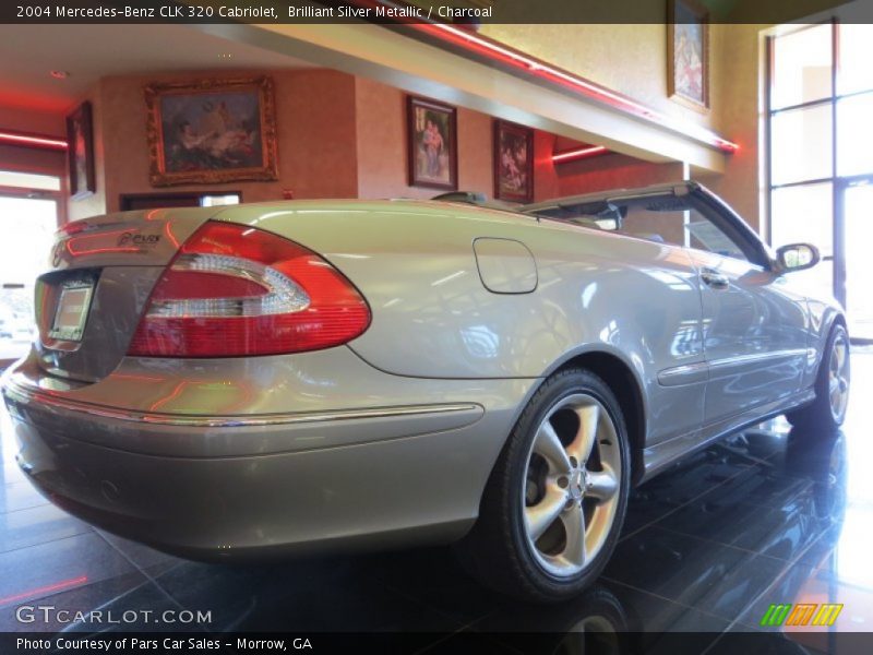 Brilliant Silver Metallic / Charcoal 2004 Mercedes-Benz CLK 320 Cabriolet