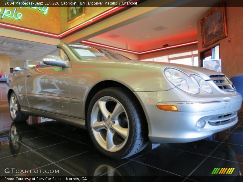 Brilliant Silver Metallic / Charcoal 2004 Mercedes-Benz CLK 320 Cabriolet