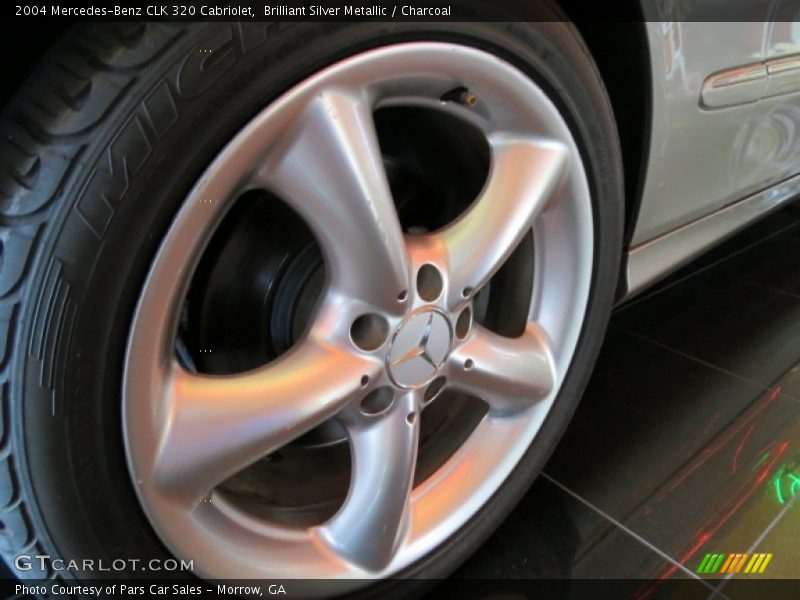 Brilliant Silver Metallic / Charcoal 2004 Mercedes-Benz CLK 320 Cabriolet