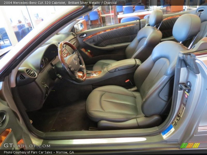 Brilliant Silver Metallic / Charcoal 2004 Mercedes-Benz CLK 320 Cabriolet