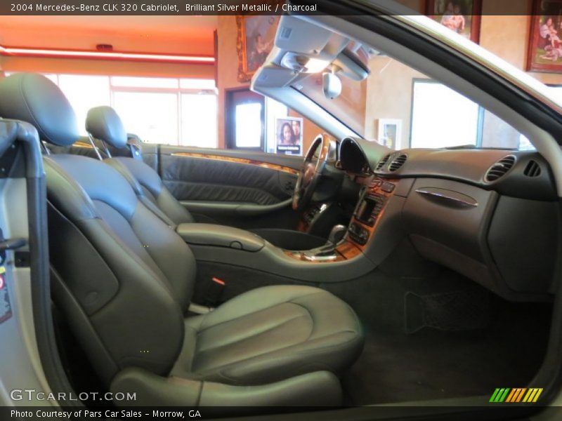 Brilliant Silver Metallic / Charcoal 2004 Mercedes-Benz CLK 320 Cabriolet