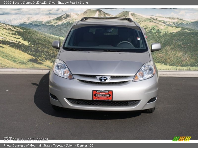 Silver Shadow Pearl / Stone 2009 Toyota Sienna XLE AWD