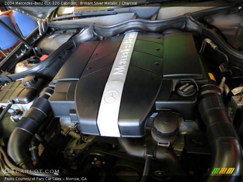 Brilliant Silver Metallic / Charcoal 2004 Mercedes-Benz CLK 320 Cabriolet
