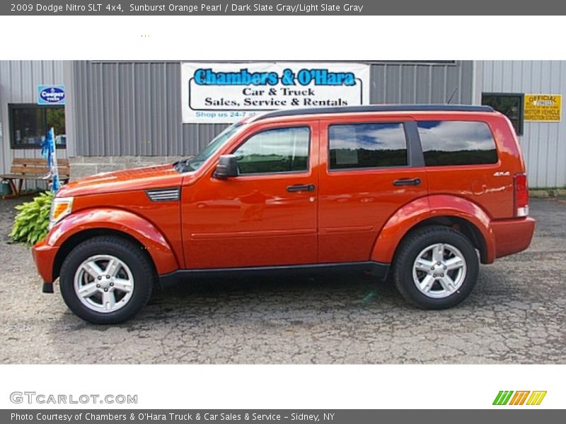 Sunburst Orange Pearl / Dark Slate Gray/Light Slate Gray 2009 Dodge Nitro SLT 4x4