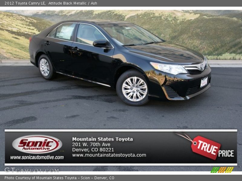 Attitude Black Metallic / Ash 2012 Toyota Camry LE